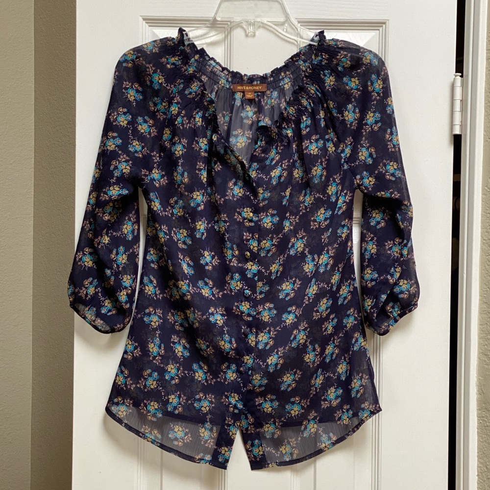 Hive & Honey sheer blouse